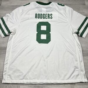 $130 Nike New York Jets Aaron Rodgers #8 NFL Men's Game Jersey 3XL White NEW